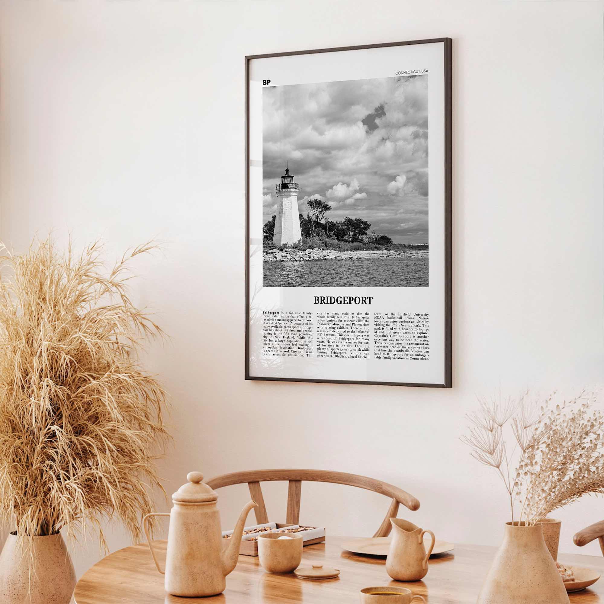 Bridgeport Print Black and White, Bridgeport Wall Art, Bridgeport Poster, Bridgeport Photo, Bridgeport Décor, Bridgeport Map Connecticut USA