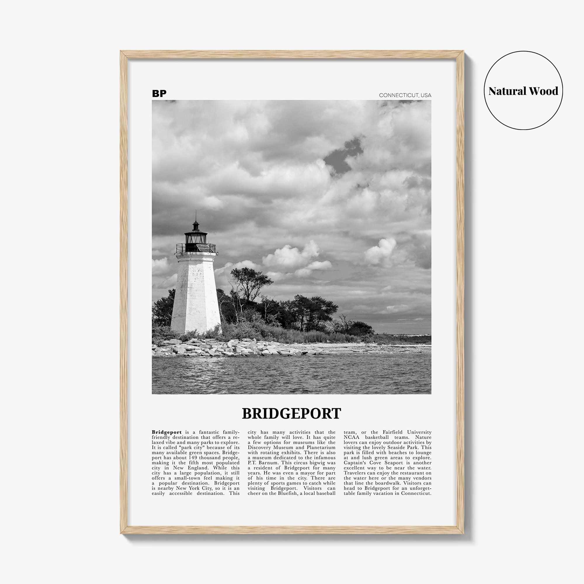 Bridgeport Print Black and White, Bridgeport Wall Art, Bridgeport Poster, Bridgeport Photo, Bridgeport Décor, Bridgeport Map Connecticut USA