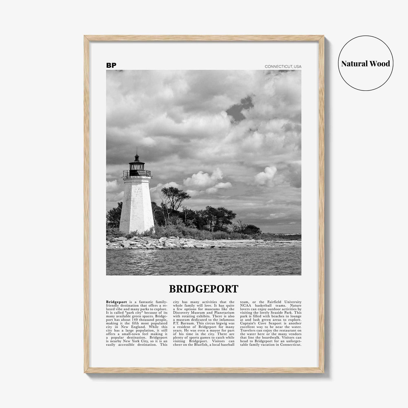 Bridgeport Print Black and White, Bridgeport Wall Art, Bridgeport Poster, Bridgeport Photo, Bridgeport Décor, Bridgeport Map Connecticut USA