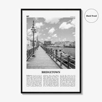 Bridgetown Print Black and White, Bridgetown Wall Art, Bridgetown Poster, Bridgetown Photo, Bridgetown Wall Décor, Bridgetown Map, Barbados