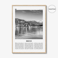Brienz Print Black and White, Brienz Wall Art, Brienz Poster, Brienz Photo, Brienz Wall Décor, Brienz Map, Switzerland