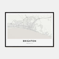 Brighton Map Landscape Poster