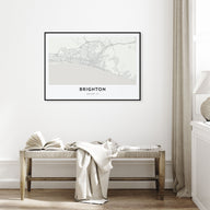Brighton Map Landscape Poster