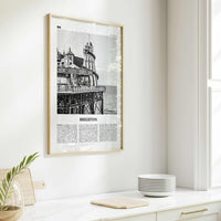 Brighton Print Black and White, Brighton Wall Art, Brighton Poster, Brighton Photo, Hove, England, UK, United Kingdom, Europe