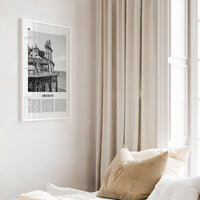 Brighton Print Black and White, Brighton Wall Art, Brighton Poster, Brighton Photo, Hove, England, UK, United Kingdom, Europe