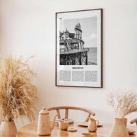 Brighton Print Black and White, Brighton Wall Art, Brighton Poster, Brighton Photo, Hove, England, UK, United Kingdom, Europe