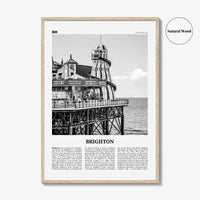 Brighton Print Black and White, Brighton Wall Art, Brighton Poster, Brighton Photo, Hove, England, UK, United Kingdom, Europe