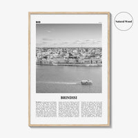 Brindisi Print Black and White, Brindisi Wall Art, Brindisi Poster, Brindisi Photo, Brindisi Wall Décor, Brindisi Map, Italy