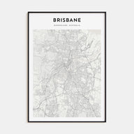 Brisbane Map Portrait Poster