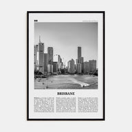Brisbane Travel B&W No 1 Poster