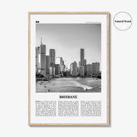 Brisbane Print Black and White No 1, Brisbane Wall Art, Brisbane Poster, Brisbane Photo, Brisbane Wall Decor, Queensland, Australia