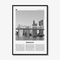Brisbane Print Black and White No 2, Brisbane Wall Art, Brisbane Poster, Brisbane Photo, Brisbane Wall Decor, Queensland, Australia