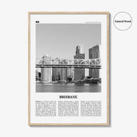 Brisbane Print Black and White No 2, Brisbane Wall Art, Brisbane Poster, Brisbane Photo, Brisbane Wall Decor, Queensland, Australia