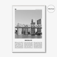 Brisbane Print Black and White No 2, Brisbane Wall Art, Brisbane Poster, Brisbane Photo, Brisbane Wall Decor, Queensland, Australia