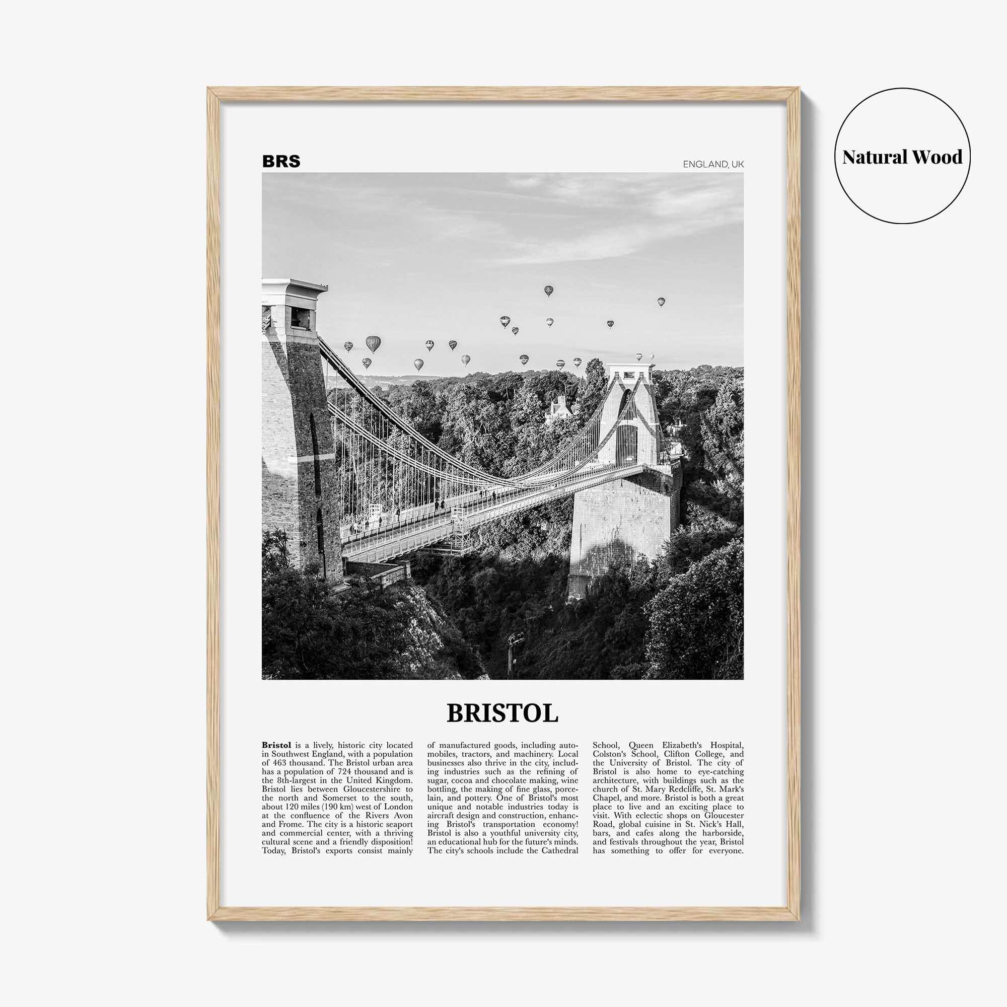 Bristol Print Black and White No 1, Bristol Wall Art, Bristol Poster, Bristol Photo, Bristol Wall Decor, England, UK, United Kingdom