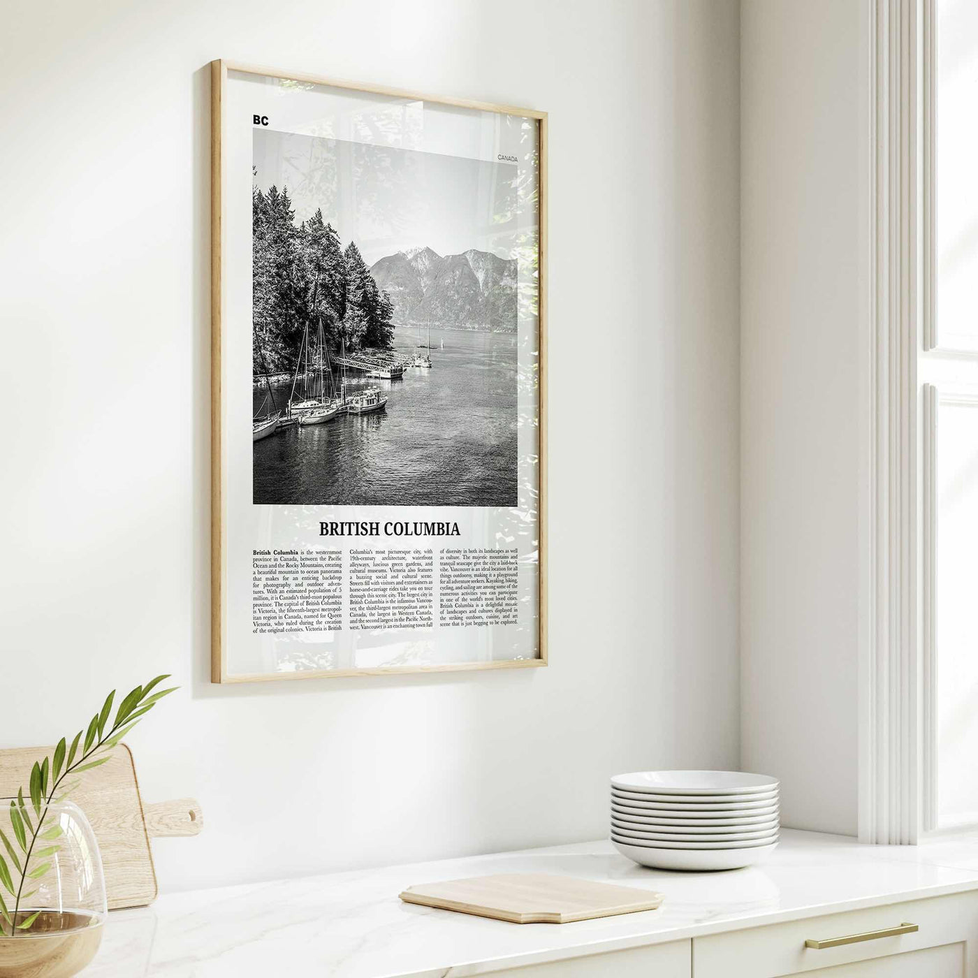 British Columbia Print Black and White, British Columbia Wall Art, British Columbia Poster, British Columbia, Canada, Victoria, Vancouver