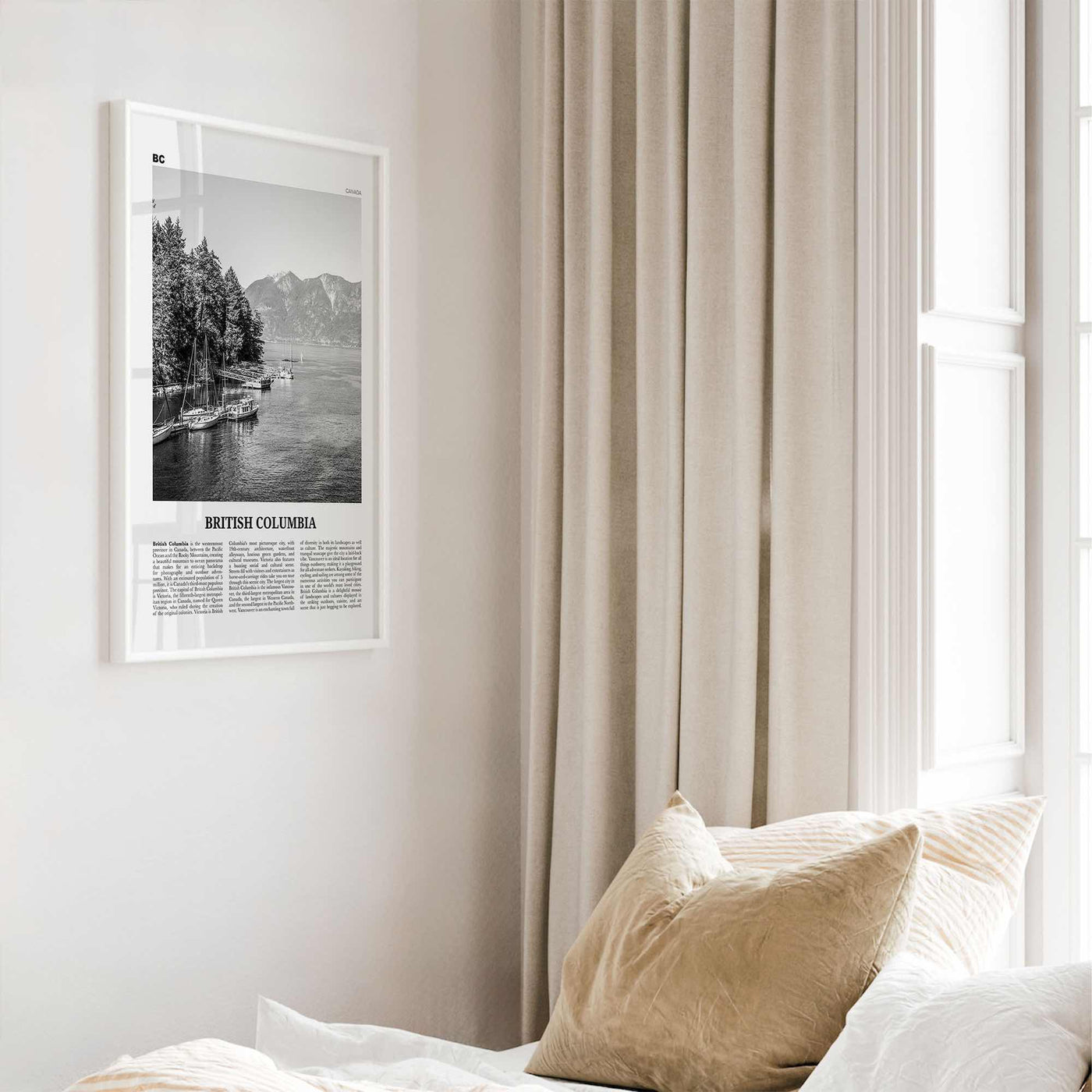 British Columbia Print Black and White, British Columbia Wall Art, British Columbia Poster, British Columbia, Canada, Victoria, Vancouver