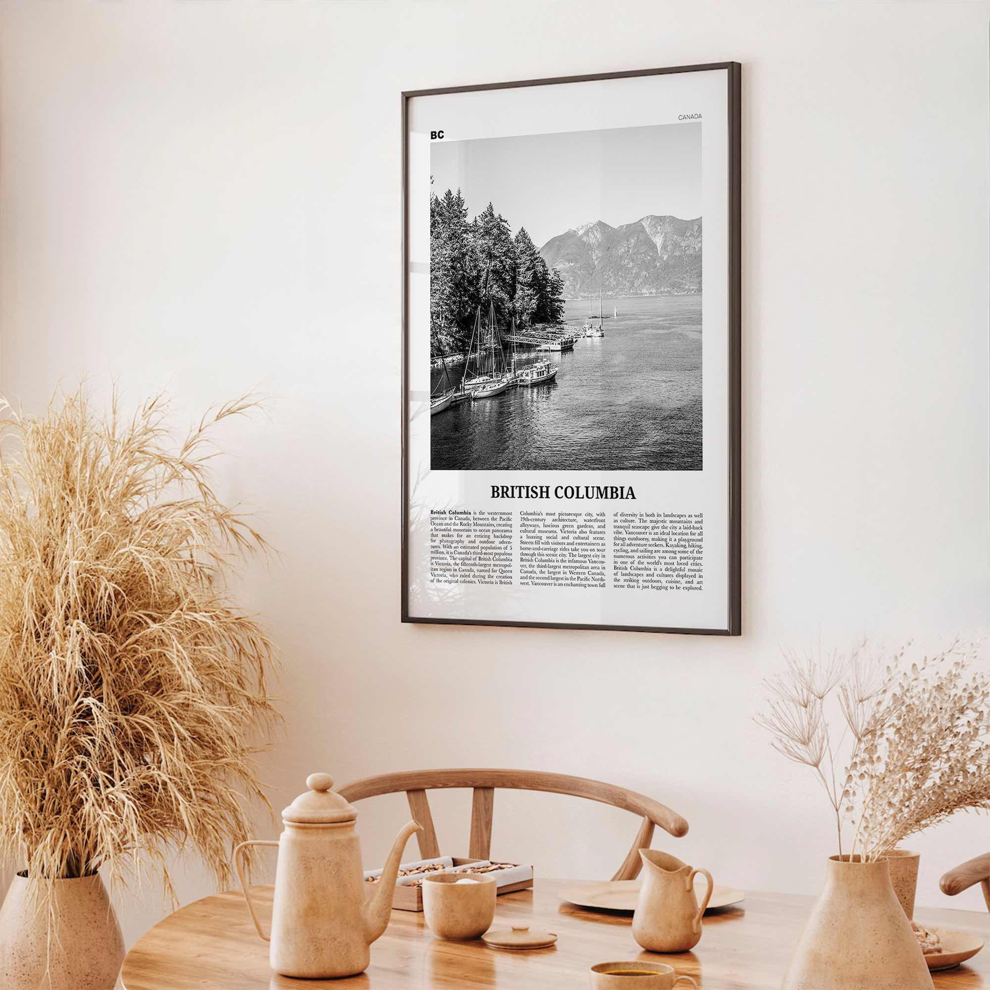 British Columbia Print Black and White, British Columbia Wall Art, British Columbia Poster, British Columbia, Canada, Victoria, Vancouver