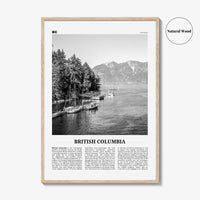 British Columbia Print Black and White, British Columbia Wall Art, British Columbia Poster, British Columbia, Canada, Victoria, Vancouver