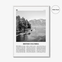 British Columbia Print Black and White, British Columbia Wall Art, British Columbia Poster, British Columbia, Canada, Victoria, Vancouver