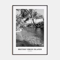 British Virgin Islands Portrait B&W Poster