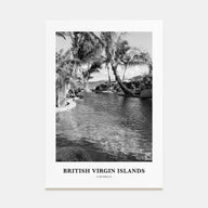 British Virgin Islands Portrait B&W Poster