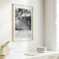 British Virgin Islands Print Black and White, British Virgin Islands Wall Art, British Virgin Islands Poster, Road Town, Caribbean