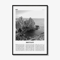 Brittany Print Black and White, Brittany Wall Art, Brittany Poster, Brittany Photo, Brittany Wall Décor, Brittany Map, France