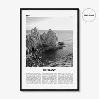 Brittany Print Black and White, Brittany Wall Art, Brittany Poster, Brittany Photo, Brittany Wall Décor, Brittany Map, France