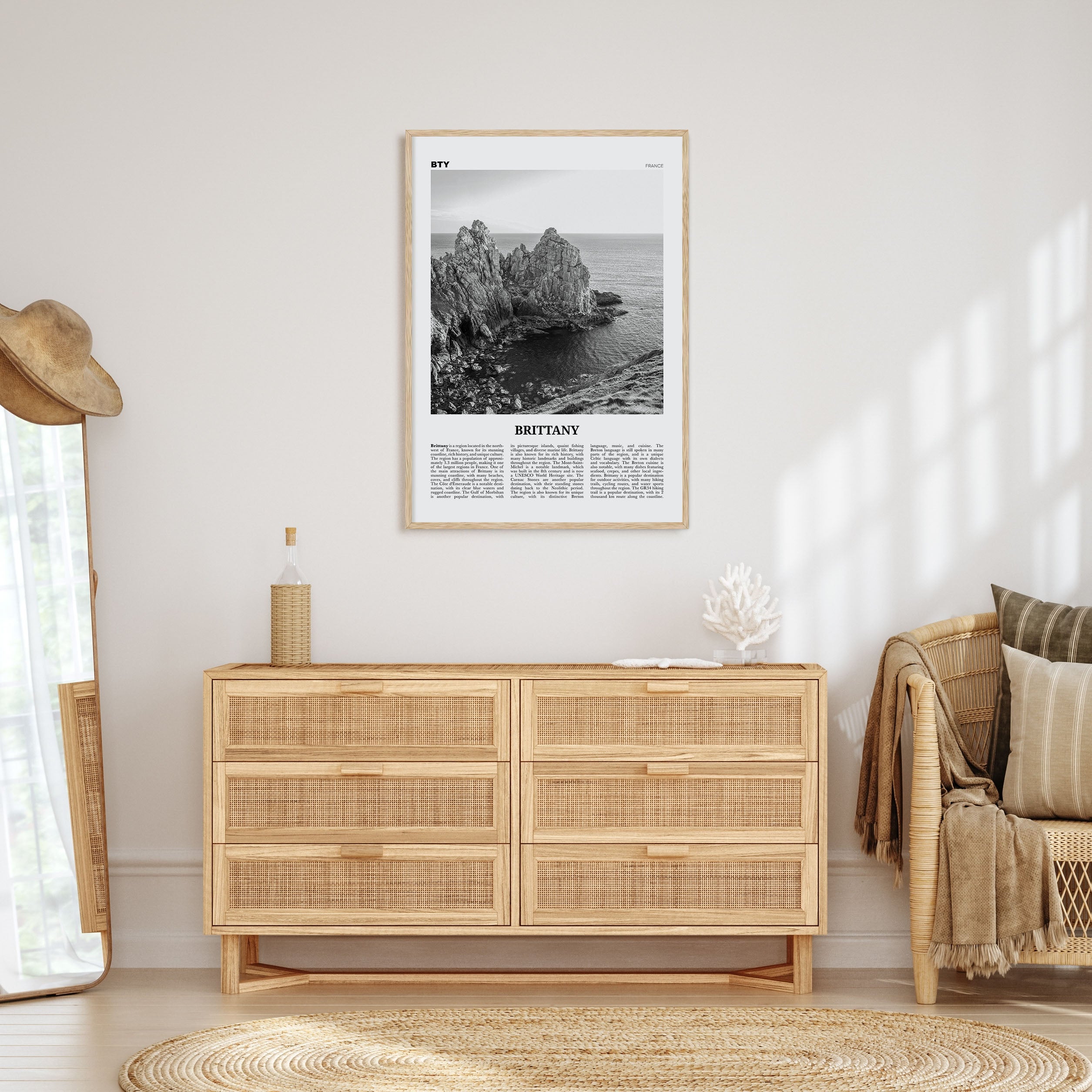 Brittany Travel B&W Poster