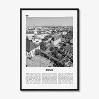 Brno Print Black and White, Brno Wall Art, Brno Poster, Brno Photo, Brno Wall Décor, Brno Map, Czech Republic
