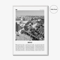 Brno Print Black and White, Brno Wall Art, Brno Poster, Brno Photo, Brno Wall Décor, Brno Map, Czech Republic