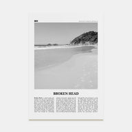 Broken Head Travel B&W Poster