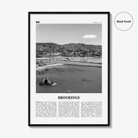 Brookings Print Black and White, Brookings Wall Art, Brookings Poster, Brookings Photo, Brookings Wall Décor, Brookings Map, Oregon, USA