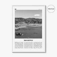 Brookings Print Black and White, Brookings Wall Art, Brookings Poster, Brookings Photo, Brookings Wall Décor, Brookings Map, Oregon, USA