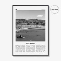 Brookings Print Black and White, Brookings Wall Art, Brookings Poster, Brookings Photo, Brookings Wall Décor, Brookings Map, Oregon, USA