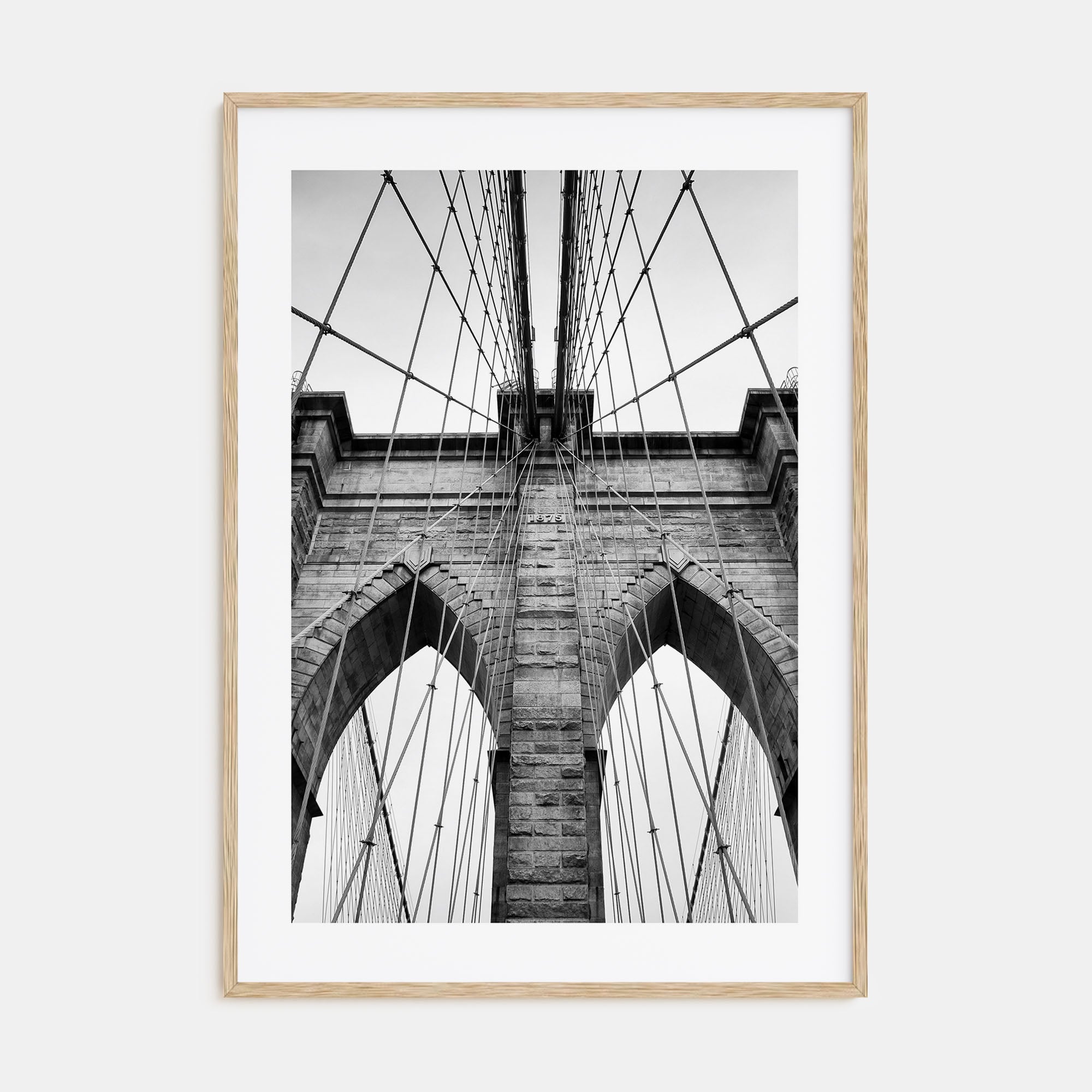 Brooklyn Bridge Photo B&W Poster
