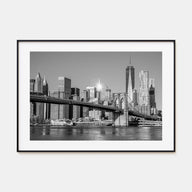 Brooklyn Landscape B&W Poster