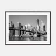 Brooklyn Landscape B&W Poster