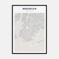 Brooklyn Map Portrait Poster