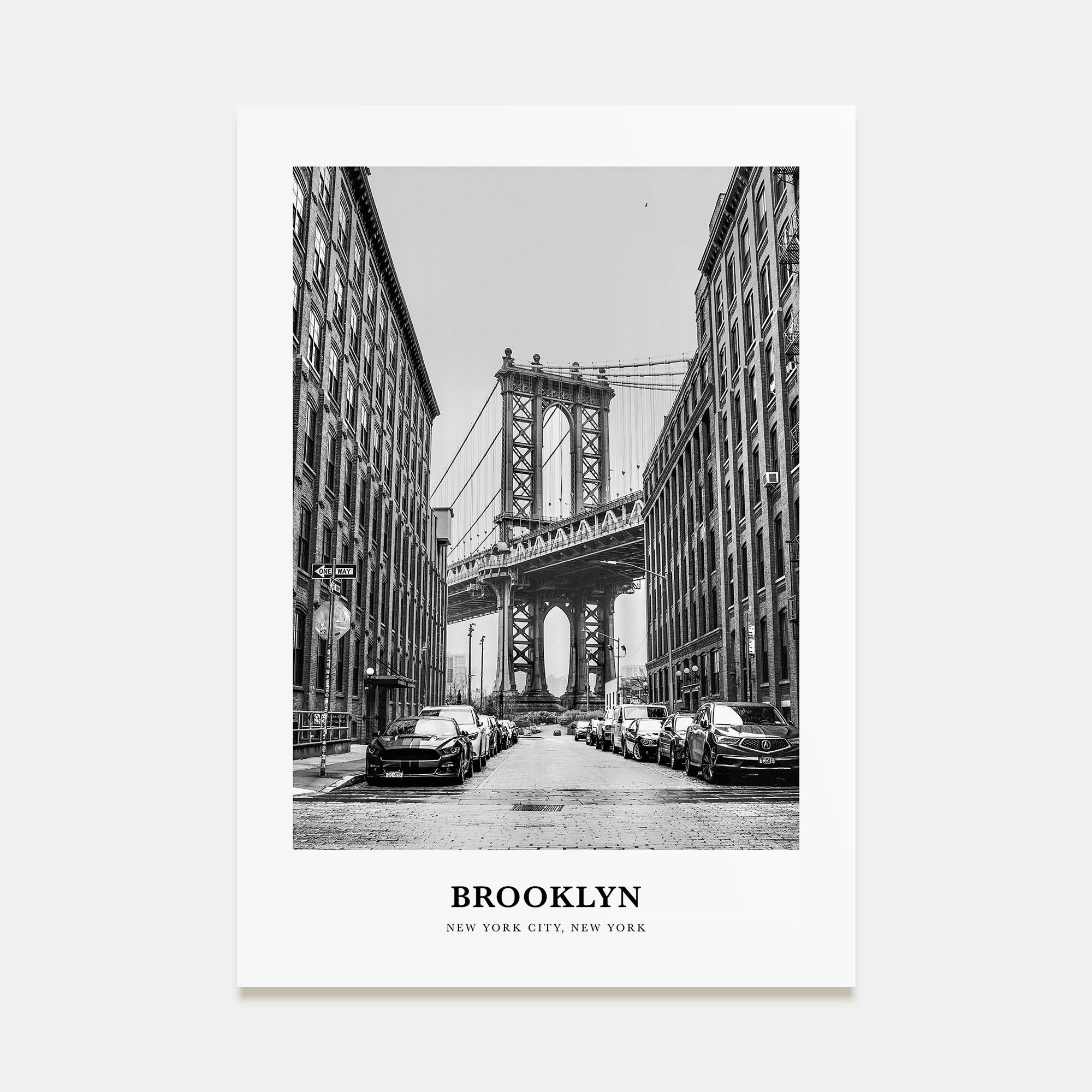 Brooklyn Portrait B&W No 1 Poster