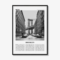 Brooklyn Print Black and White No 1, Brooklyn Wall Art, Brooklyn Poster, Brooklyn Photo, New York, USA, United States, North America