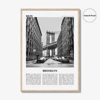Brooklyn Print Black and White No 1, Brooklyn Wall Art, Brooklyn Poster, Brooklyn Photo, New York, USA, United States, North America