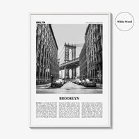 Brooklyn Print Black and White No 1, Brooklyn Wall Art, Brooklyn Poster, Brooklyn Photo, New York, USA, United States, North America