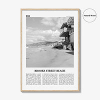 Brooks Street Beach Print Black and White, Brooks Street Beach Wall Art, Brooks Street Beach Poster, Photo, Décor, Brooks Street Beach Map