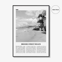 Brooks Street Beach Print Black and White, Brooks Street Beach Wall Art, Brooks Street Beach Poster, Photo, Décor, Brooks Street Beach Map