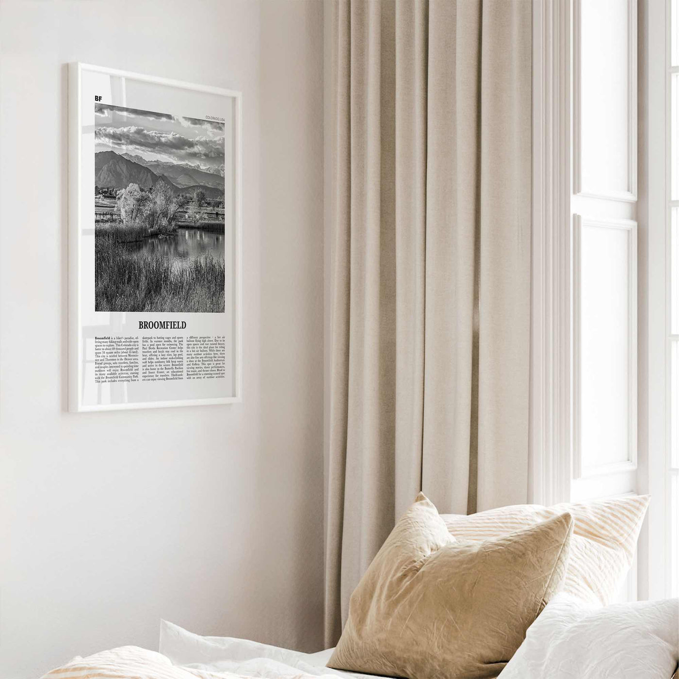 Broomfield Print Black and White, Broomfield Wall Art, Broomfield Poster, Broomfield Photo, Broomfield Wall Décor, Colorado, USA