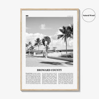 Broward County Print Black and White, Broward County Wall Art, Broward County Poster, Broward County Photo, Broward Wall Décor, Broward Map