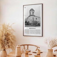 Brownsville Print Black and White, Brownsville Wall Art, Brownsville Poster, Brownsville Photo, Brownsville Map, Texas, USA, United States