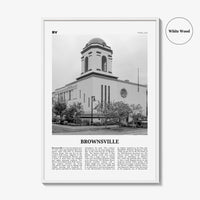 Brownsville Print Black and White, Brownsville Wall Art, Brownsville Poster, Brownsville Photo, Brownsville Map, Texas, USA, United States